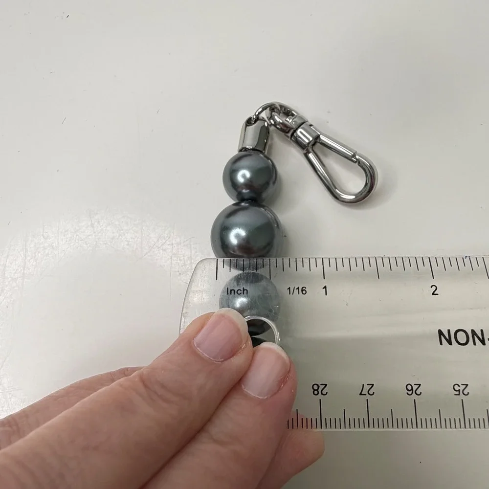 Kate Spade Purse Strap Women Grey Faux Pearl Beaded Replacement or Accent Glam